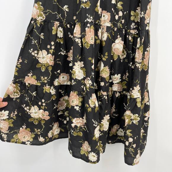 Tuckernuck | NWOT Midnight Garden Lyles Dress Black Floral Maxi XS - Picture 9 of 13